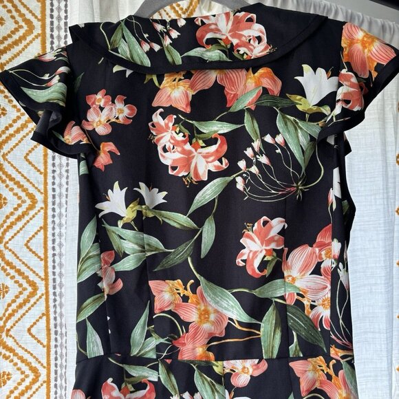 Anthropologie Hibiscus Floral Wrap Dress (Size 4) Hi There from Karen Walker - Picture 7 of 9
